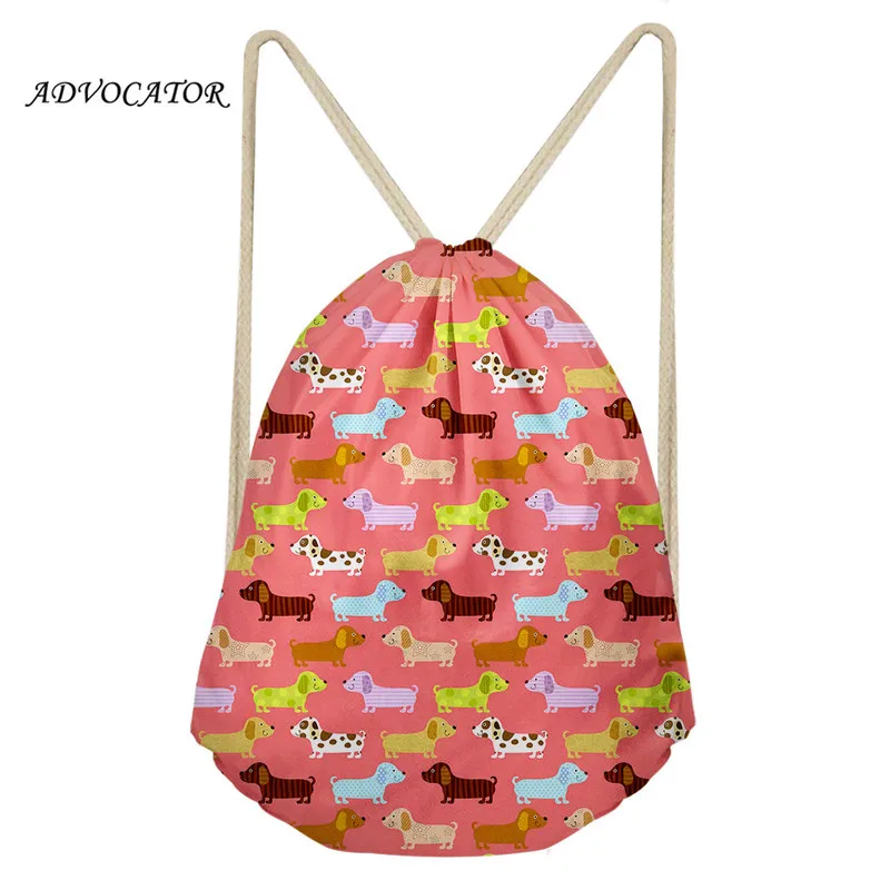 

Женский дорожный рюкзак с милыми собаками и 3D принтом, сумка на шнурке для детей, женский пляжный рюкзак на ремне