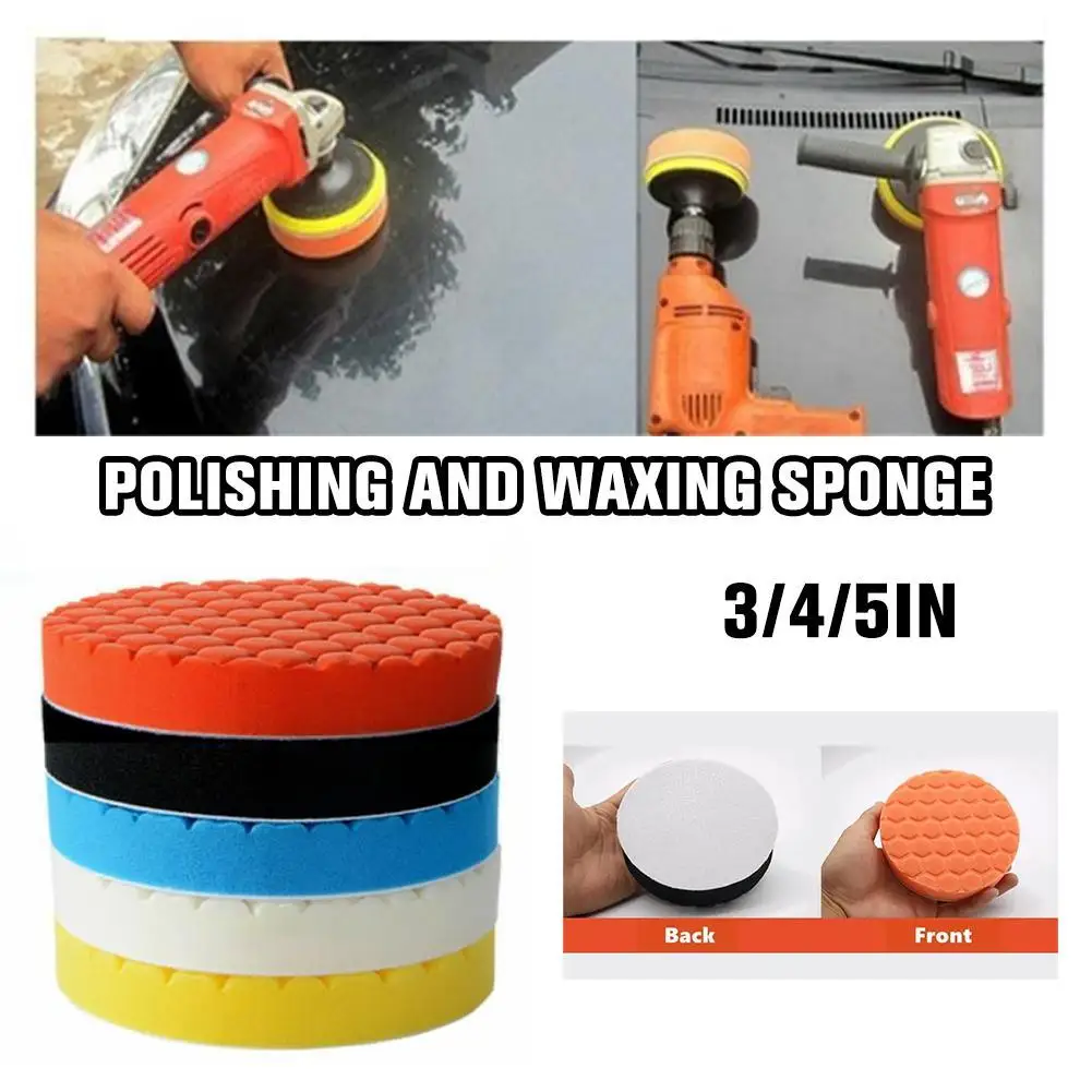 

5Pcs Polishing Pad Kit Thread 3/4/7/6/5 Inch Auto Car Buffing Pad Set Sponge Pads for Car Polisher Power Tools Accessories