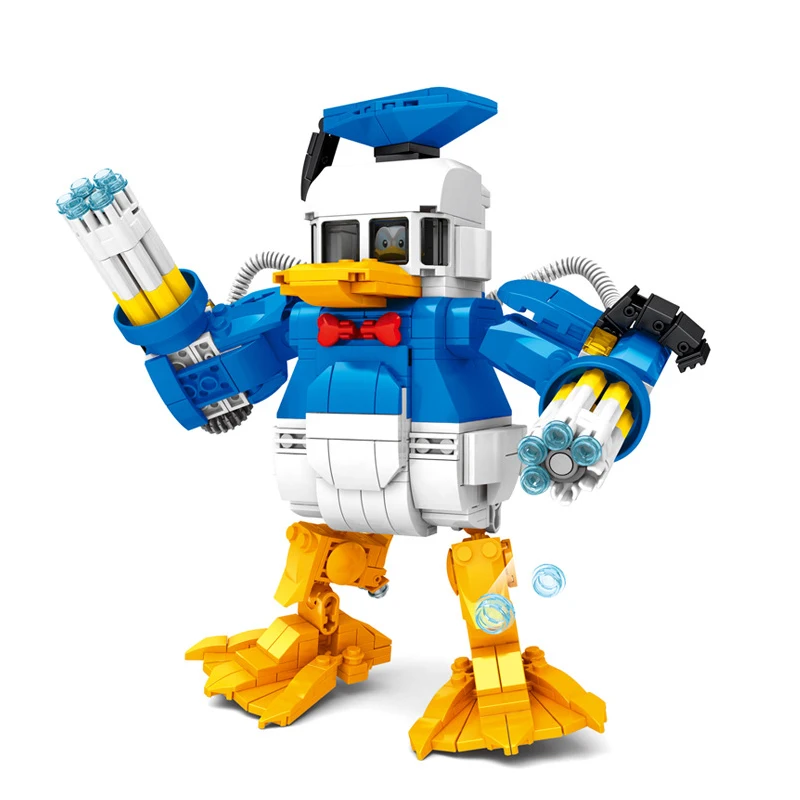 

Disney Mickey Mouse Building Block Toy Donald Duck Mecha Robot Assembled Mickey Minnie Assembled Building Girl Decoration Gift