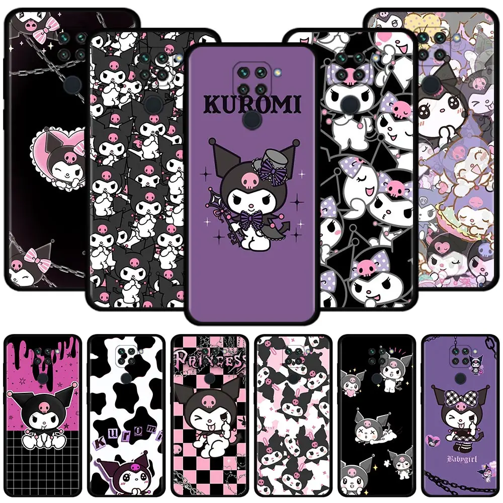 

Phone Case For Redmi Note 11T 9 9S 8 10 11 Pro 10ProMax 11ProPlus 8T 7 for Redmi k40 10 9A 9C 9 8 Coque Cartoon Kuromi Rabbit