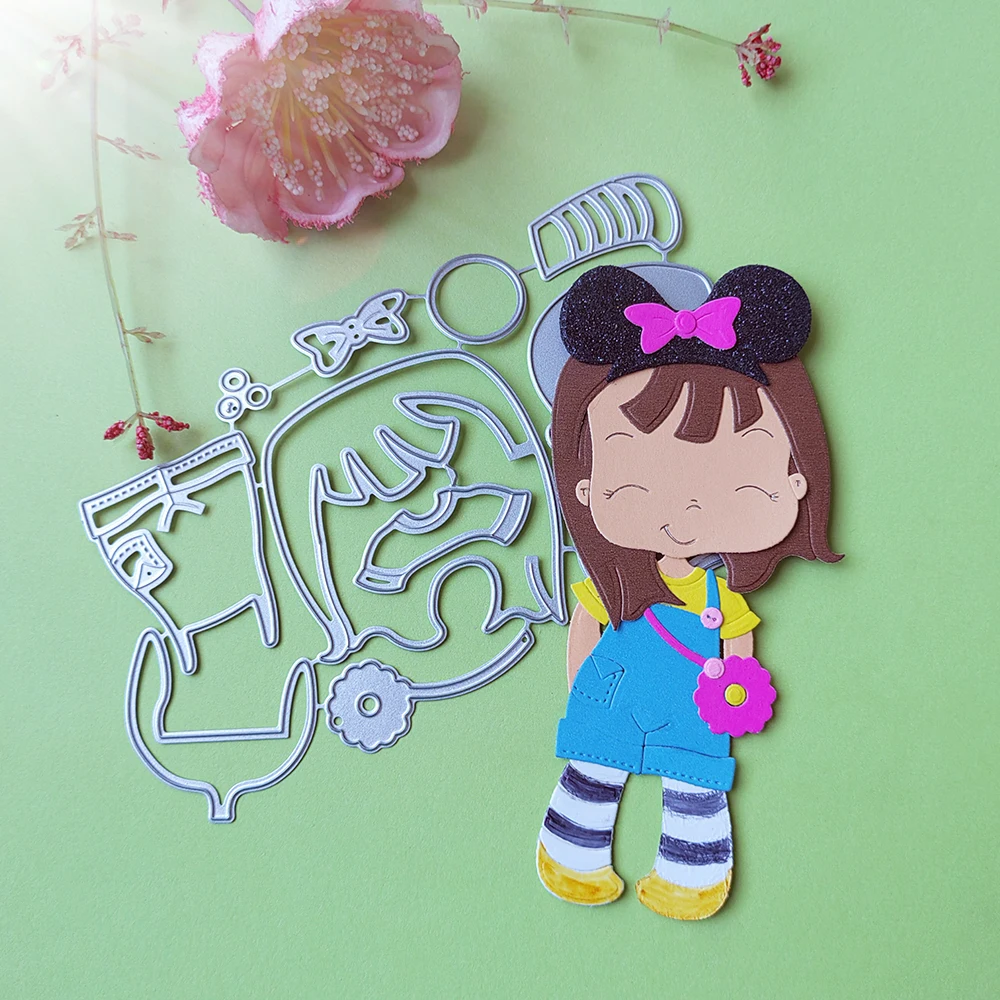 

New girl cutting dies scrapbook decoration embossed photo album decoration card making DIY crafts