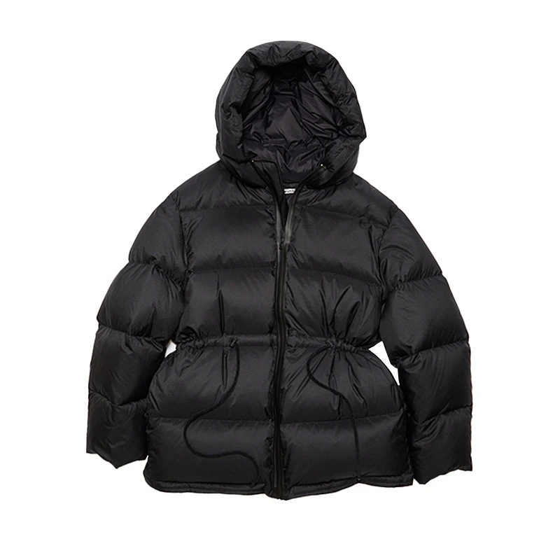 Женская классическая зимняя куртка на завязках с капюшоном