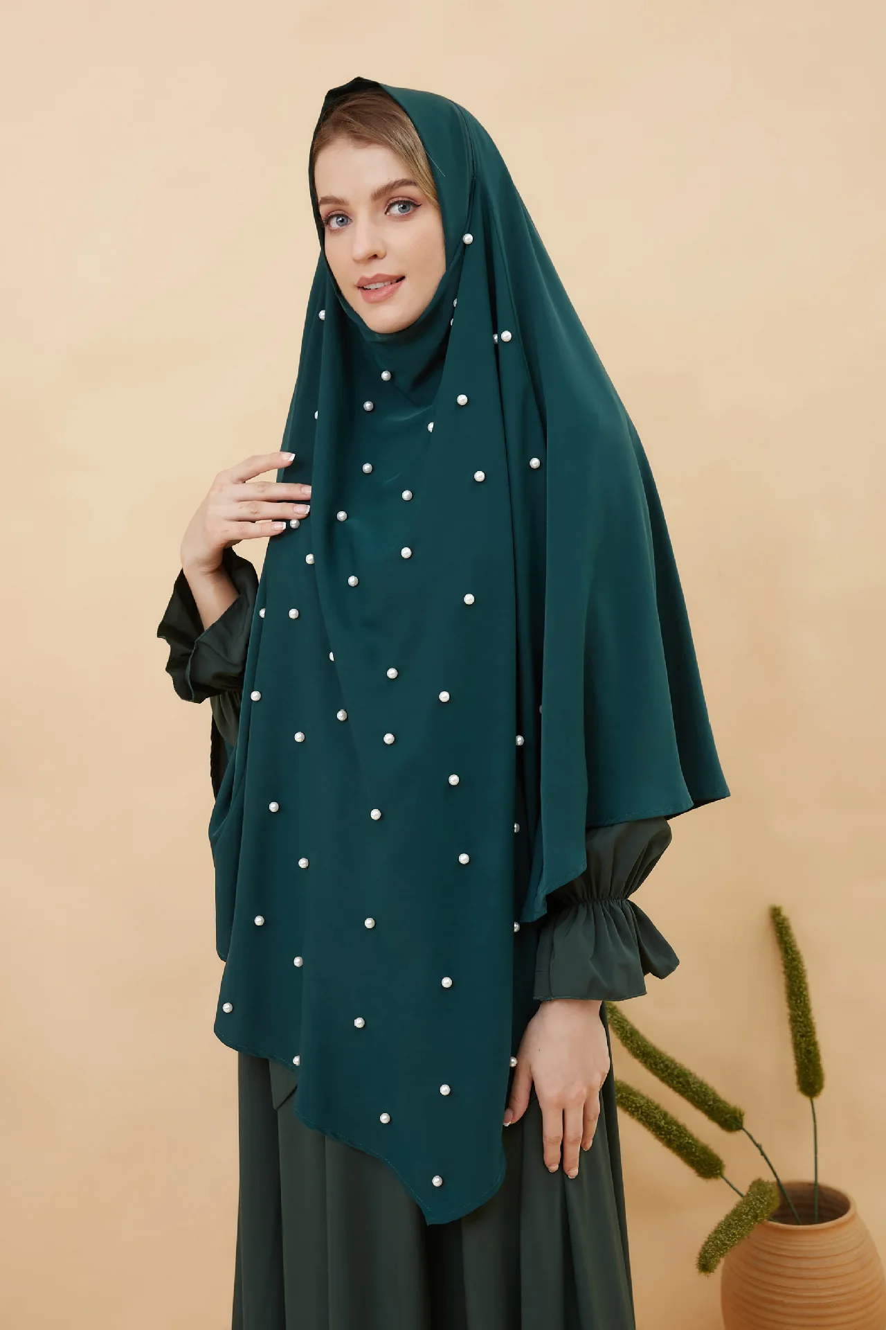 2023 New Muslim Women Prayer Dress Hijab Long Scarf Abaya Large Overhead Jilbab Clothing  hijab femme musulman