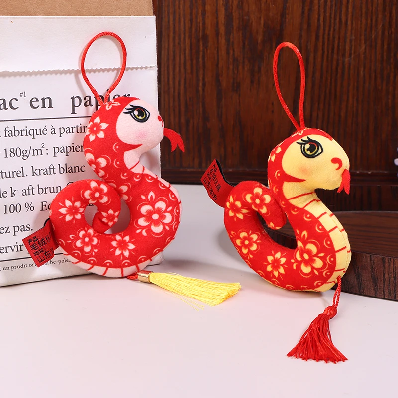 Китайский Новый год 2025 года плюшевый брелок со змеей и знаком зодиака сумка