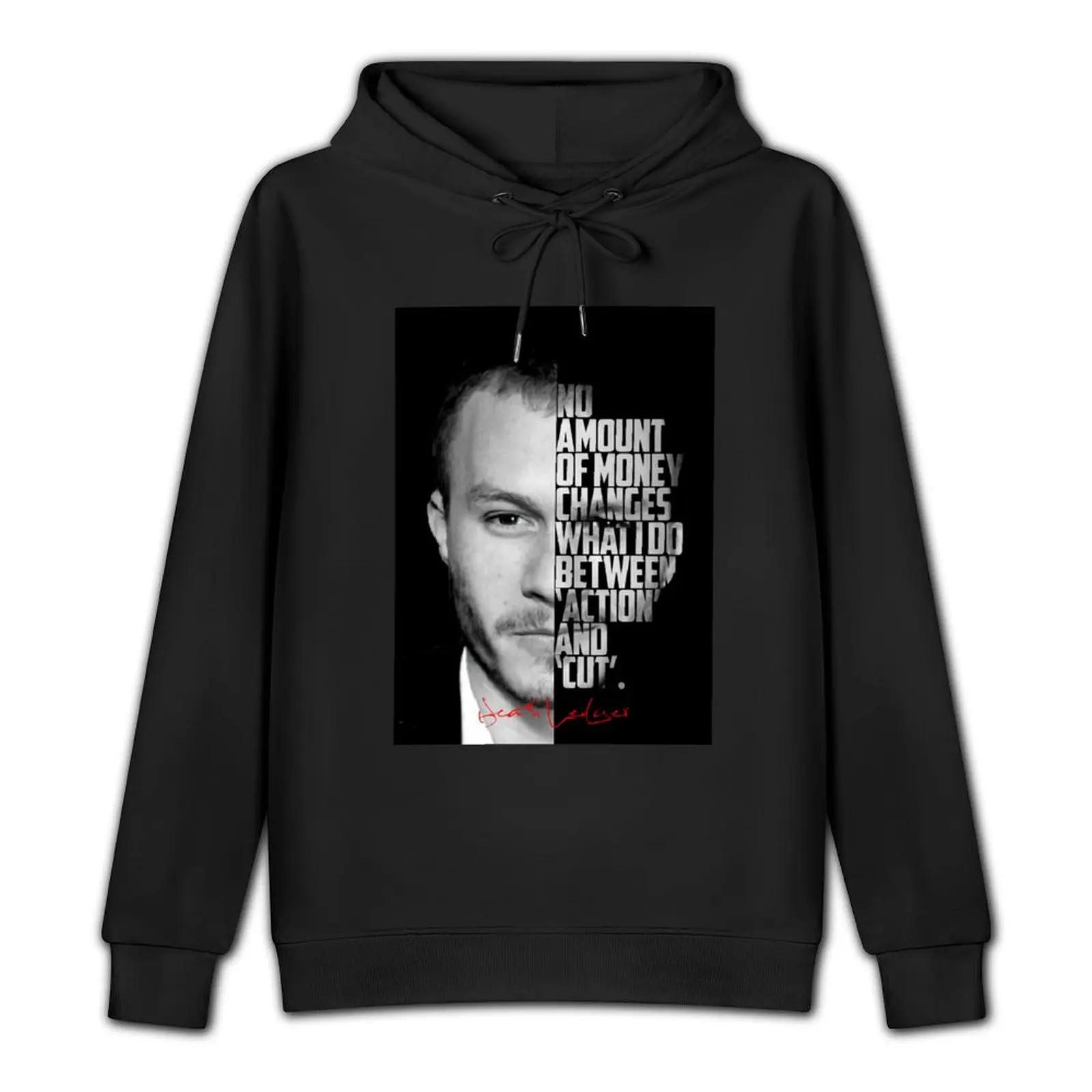 Черно-белые вдохновляющие цитаты Хит Леджер пуловер с капюшоном мужская одежда