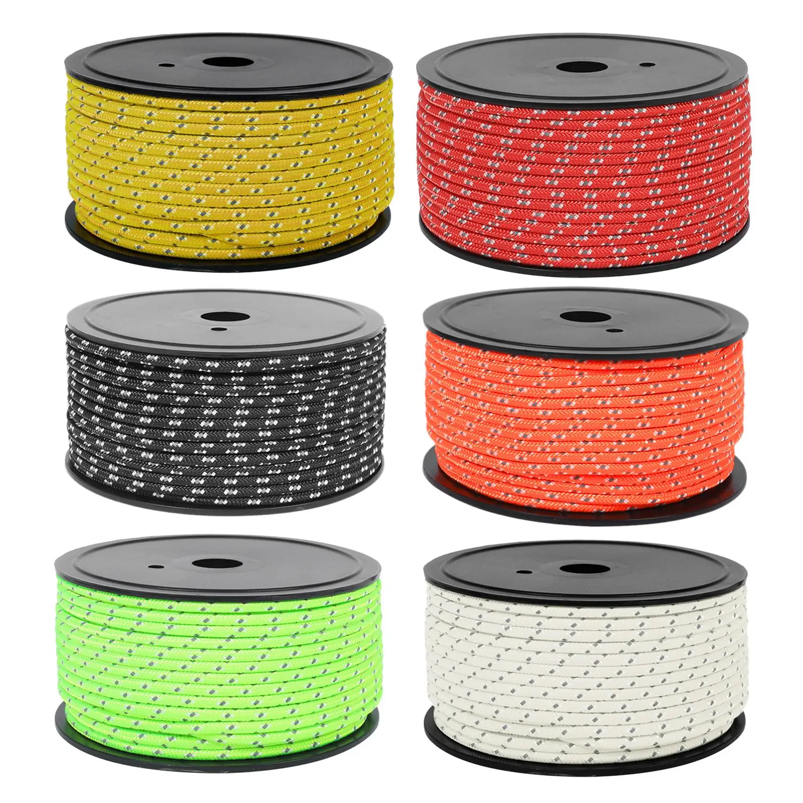 

Outdoor Guy Lines Tent Accessories 4mm Thickness Camping Tent Rope Reflective Rope for Hiking Backpacking Fishing Awning Canoe