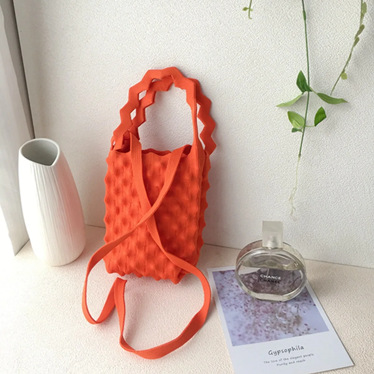 Small Ruched Top Handle Bag Summer Y2K Colorful Designer Fashion Handbag Long Strap Korean Casual Stylish Phone Pocket Wholesale