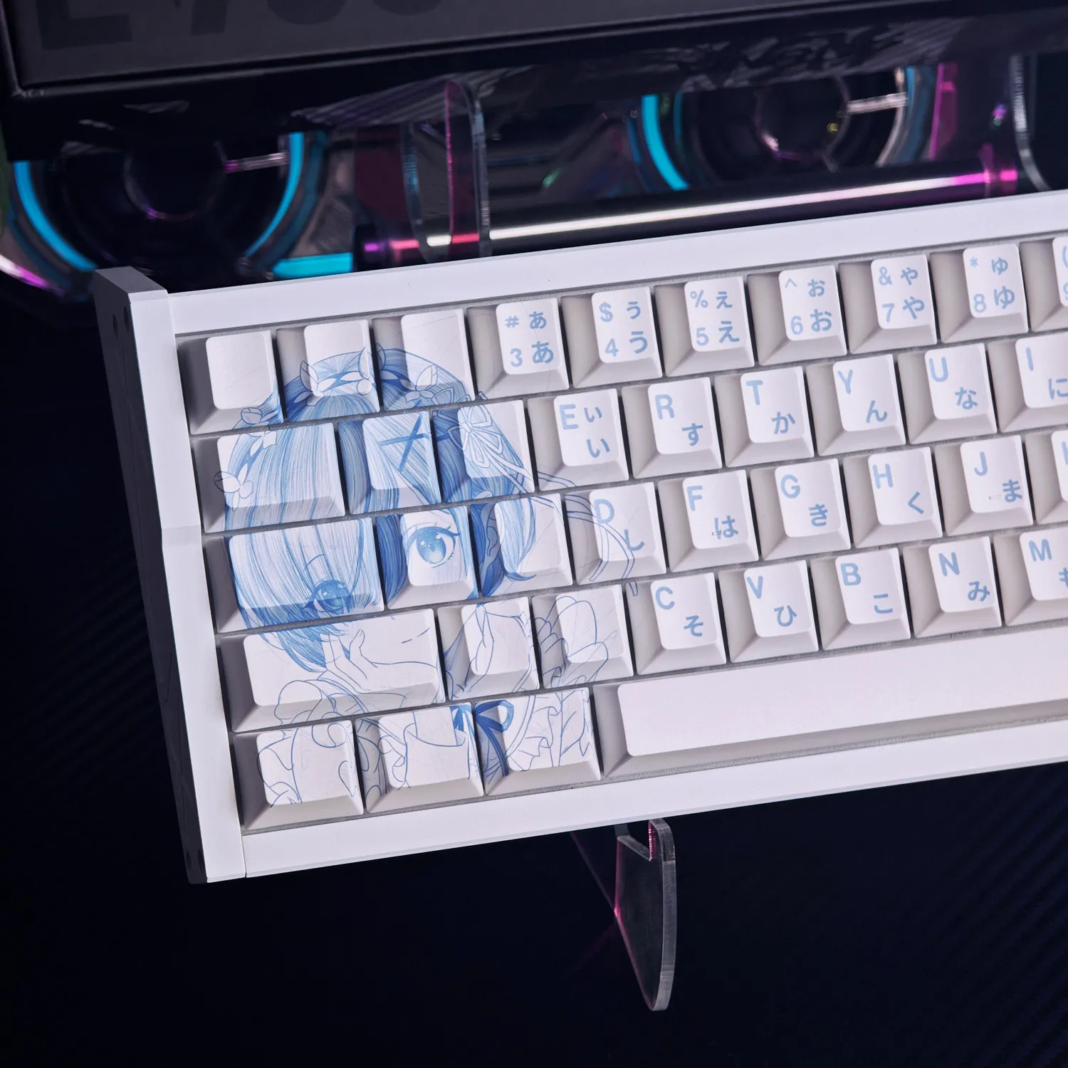 Клавишные колпачки Rem Anime PBT с сублимационной печатью, профиль Cherry, для механических клавиатур MACHENIKE K500, AULA F75, Ajazz Ak820 (art.: 3920dc3da1bf7) - 3920dc3da1bf7