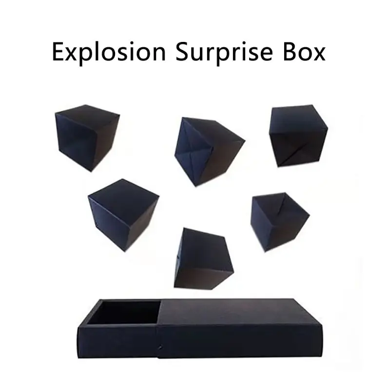 

Black Pops Up Explosion Box DIY Gift Box Photo Album Scrapbook Jump Book Birthday Wedding Surprise Present Creative Box