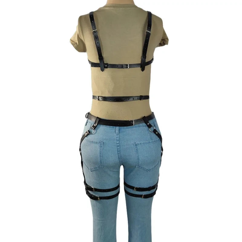 Универсальная Женская Регулируемая подходящая стандартная кожаная одежда SM для