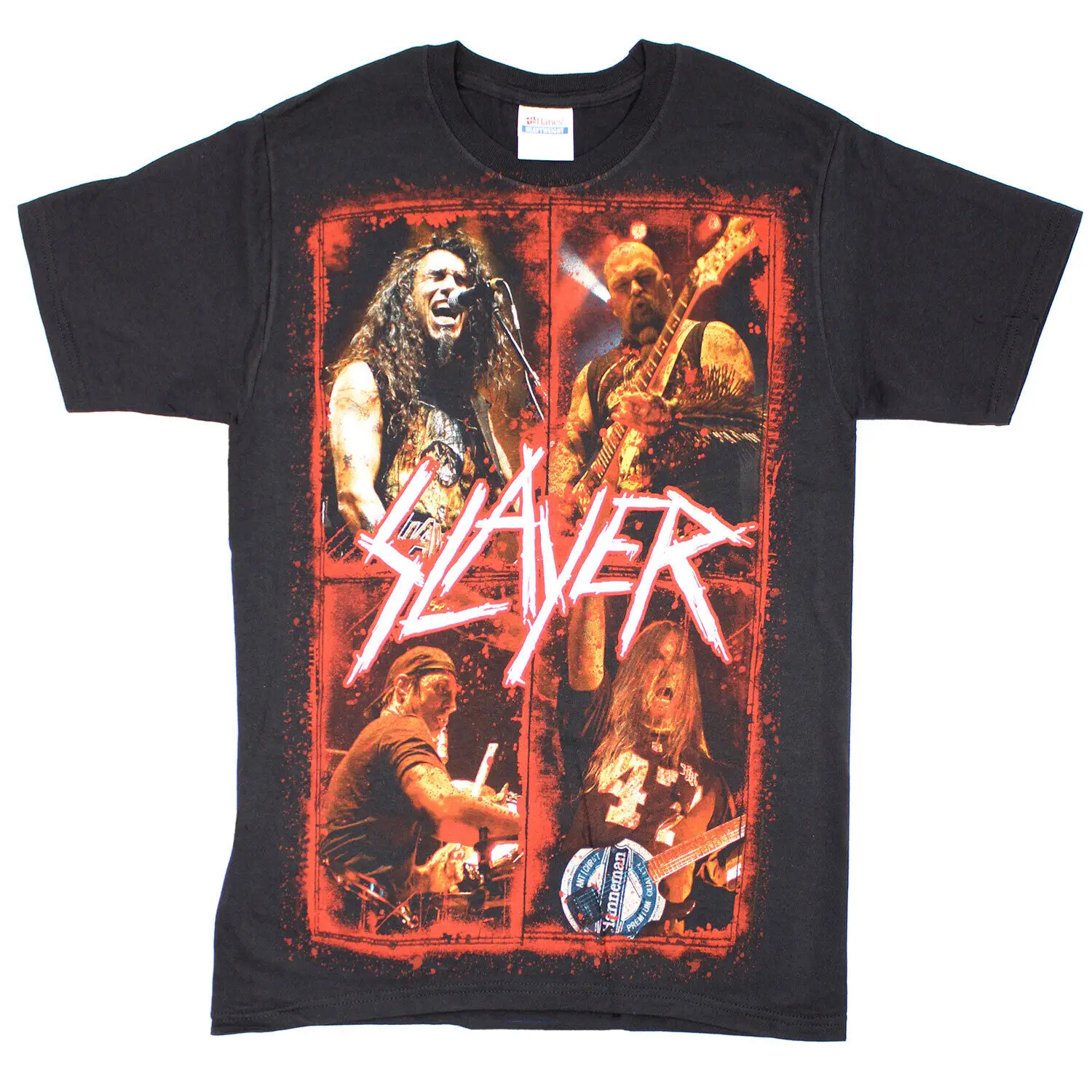 Мужская футболка Slayer Four Photos маленькая черная