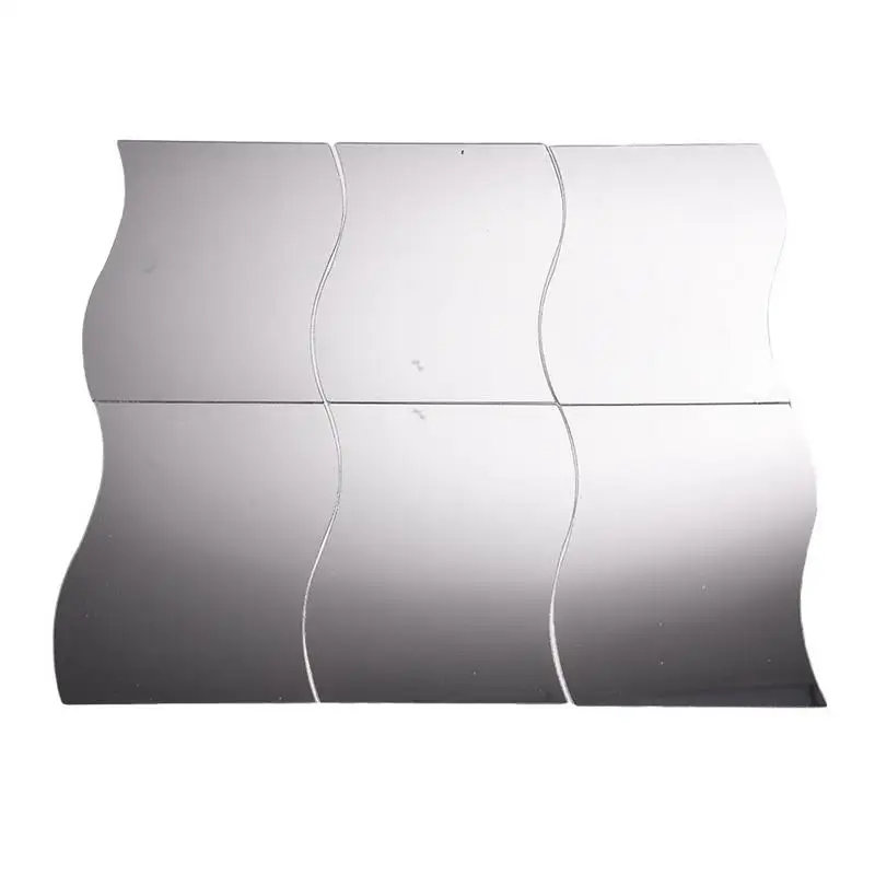 

Pcsset DIY S Shaped Acrylic Mirror Effect Sticker Wall Sticker Mirror Surface Wall Stickers Home Decoration Side 1210cmcm