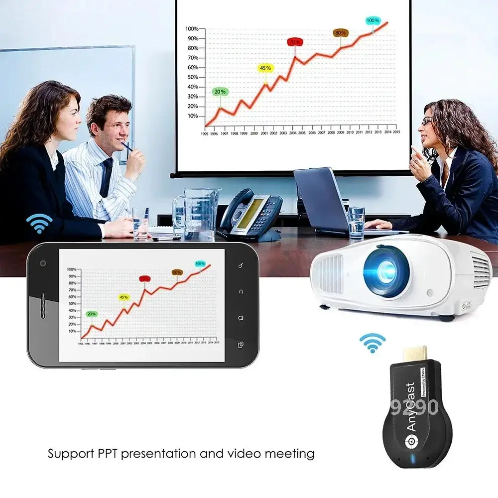 1080P Wireless M2 Plus TV Stick Wi-Fi Display Receiver Stream Cast Anycast DLNA Miracast Airplay Зеркальный экран Android Dongle