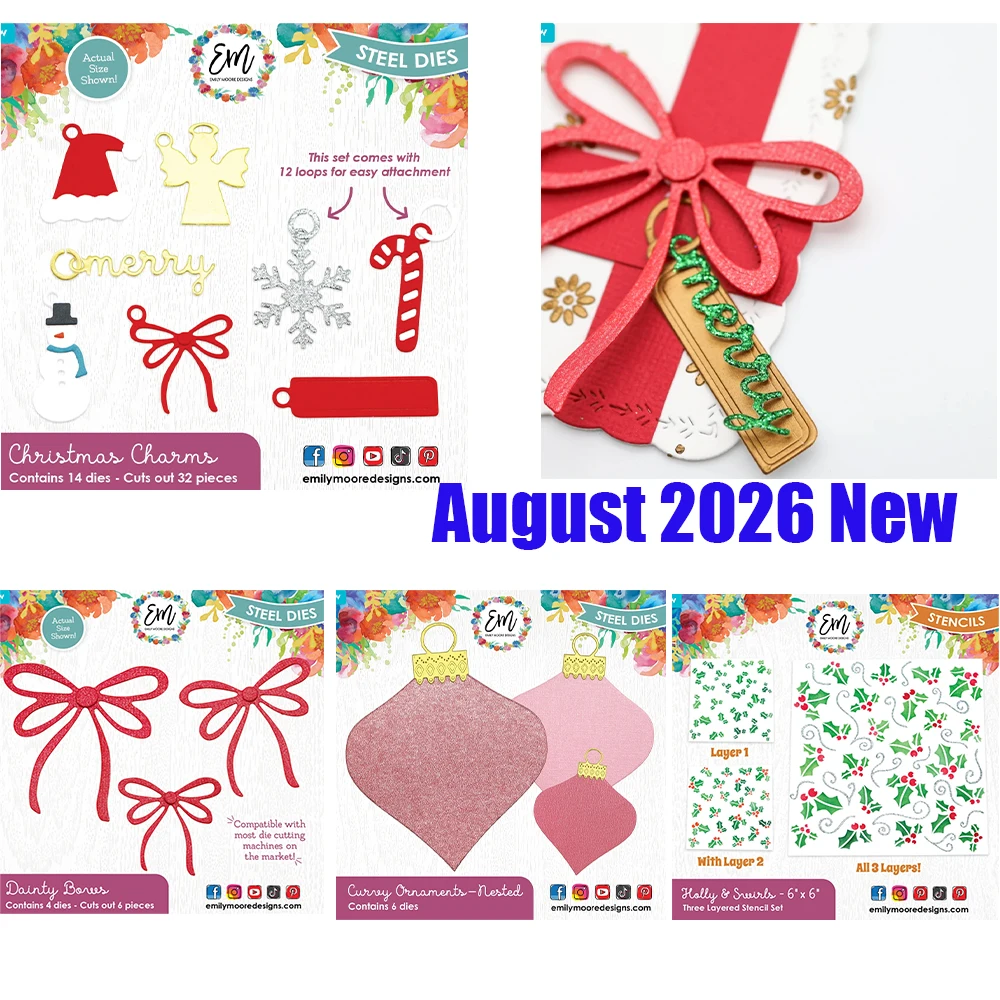 Фото Новые металлические вырубные ножи Curvy Ornament Nested Die 2026, прозрачные штампы, трафареты для скрапбукинга, DIY альбомов, тиснения на день рождения №1