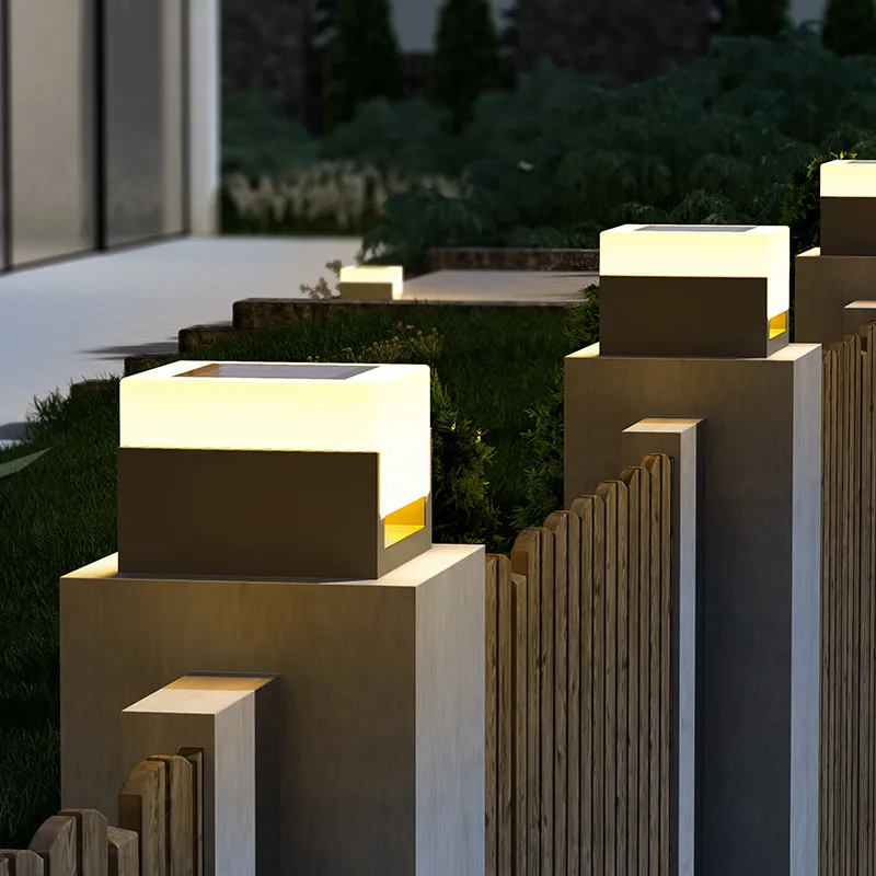 Солнечные фонари на столбе уличный водонепроницаемый светодиодный настенный