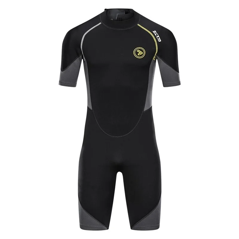 

New 1.5MM Neoprene Wetsuit Men Keep Warm Swimming Scuba Diving Bathing Suit Short Sleeve Triathlon for Surf Snorkeling
