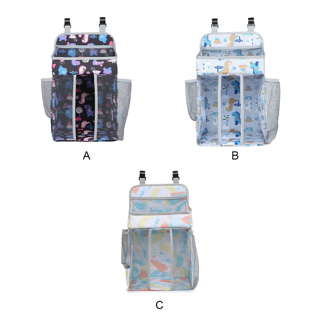 

Baby Crib Diaper Bag Storage Holder Toddler Bedding Feeding Bottle Hanging Organizer Nappy Holder Organizers Black