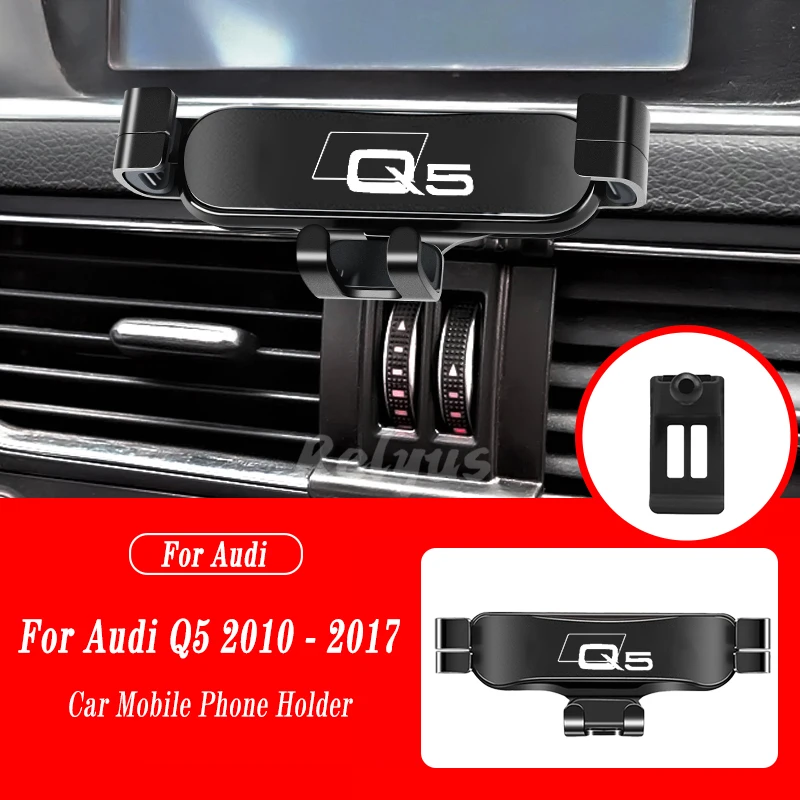 

Автомобильный держатель мобильного телефона для Audi Q5 2010-2022, крепления для вентиляционных отверстий, подставка, GPS, гравитационный навигационный кронштейн, автомобильные аксессуары