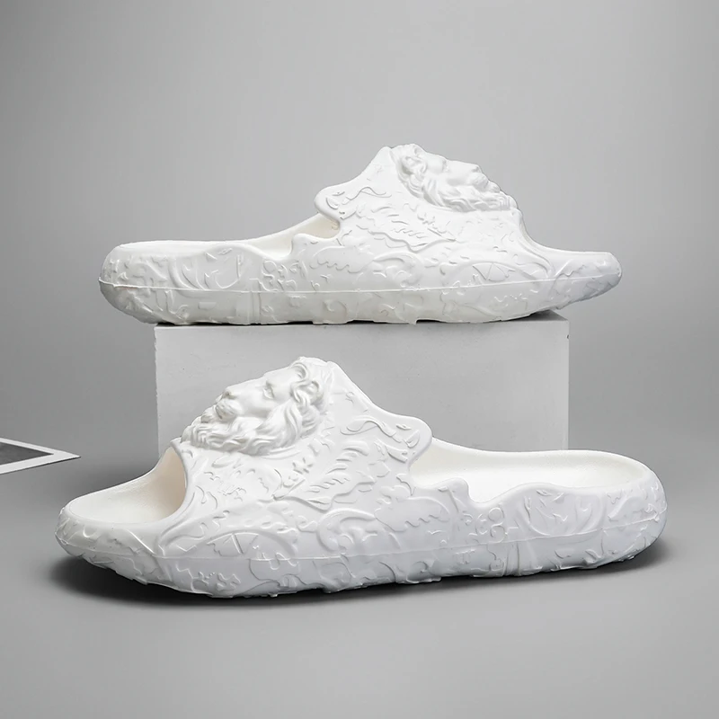 Slipper Summer Men Domineering Non Slip Bathroom Shoe Male Women Casual Comfortable Platform Slipper Conspicuous Soft Beach Shoe