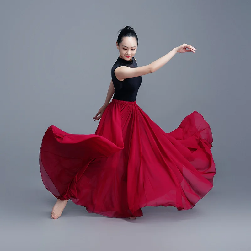 

720 Degree Classical Dance Clothes Women Elegant Performance Clothes Gauze Skirt Large Swing Ballet Practice Clothe New Woman