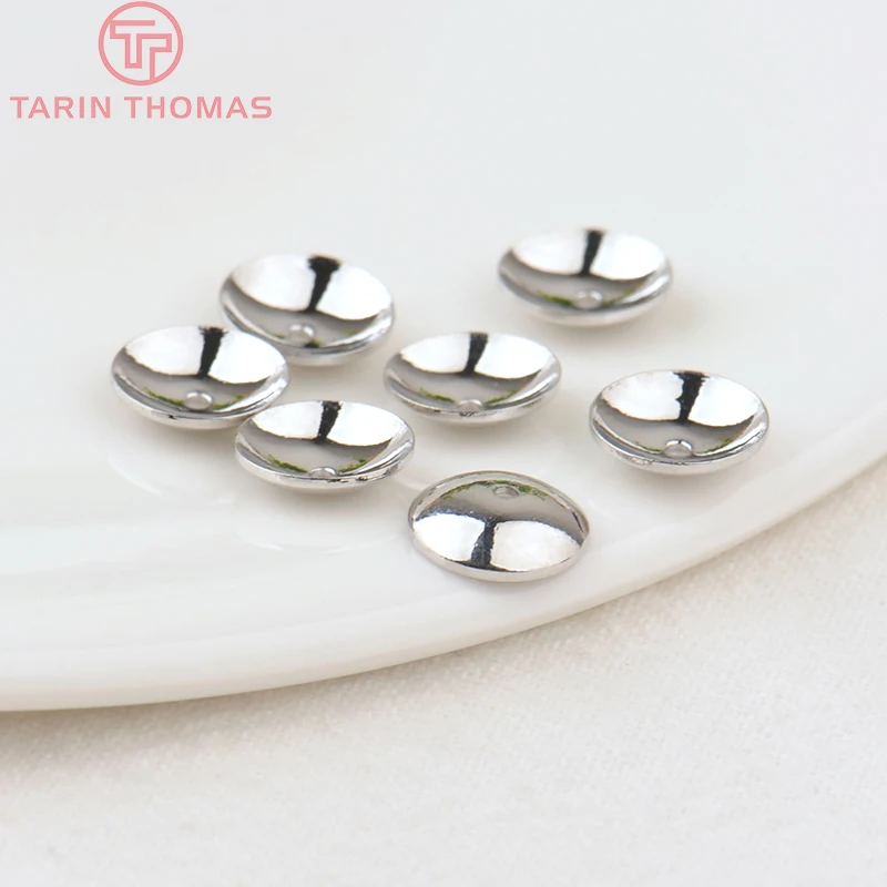 (3459)20 шт. 3 мм 4 6 8 10 12 24 к позолоченные латунные глянцевые шапочки для бусин высокое