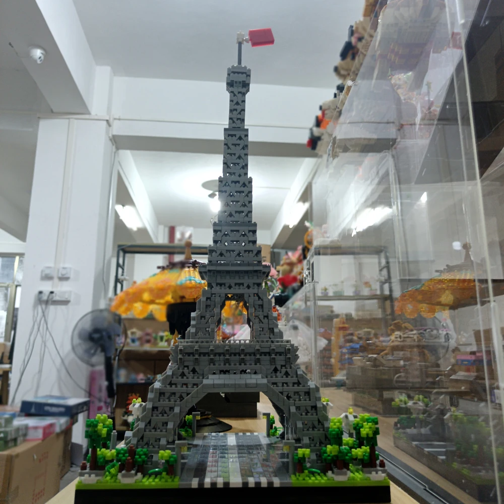 

KNEW BUILT France Pride Paris Eiffel Tower Micro Mini Building Blocks for Adult Architecture Puzzle Toys Kit Assemble Brick Gift