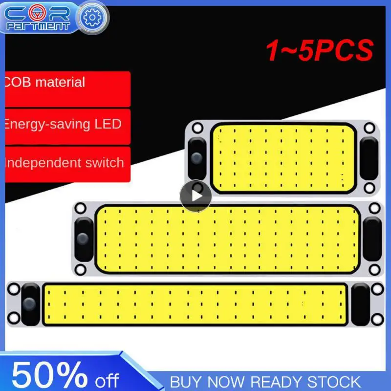 1 ~ 5 шт. универсальная лампа для чтения внутреннего интерьера автомобиля COB 108SMD, фотопанель, купол, лампа высокой яркости, водонепроницаемая лампа для грузовика