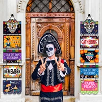 mexican party skeleton day of the dead da de muertos party indian carnival party door couplet flags wall hanging paper banners