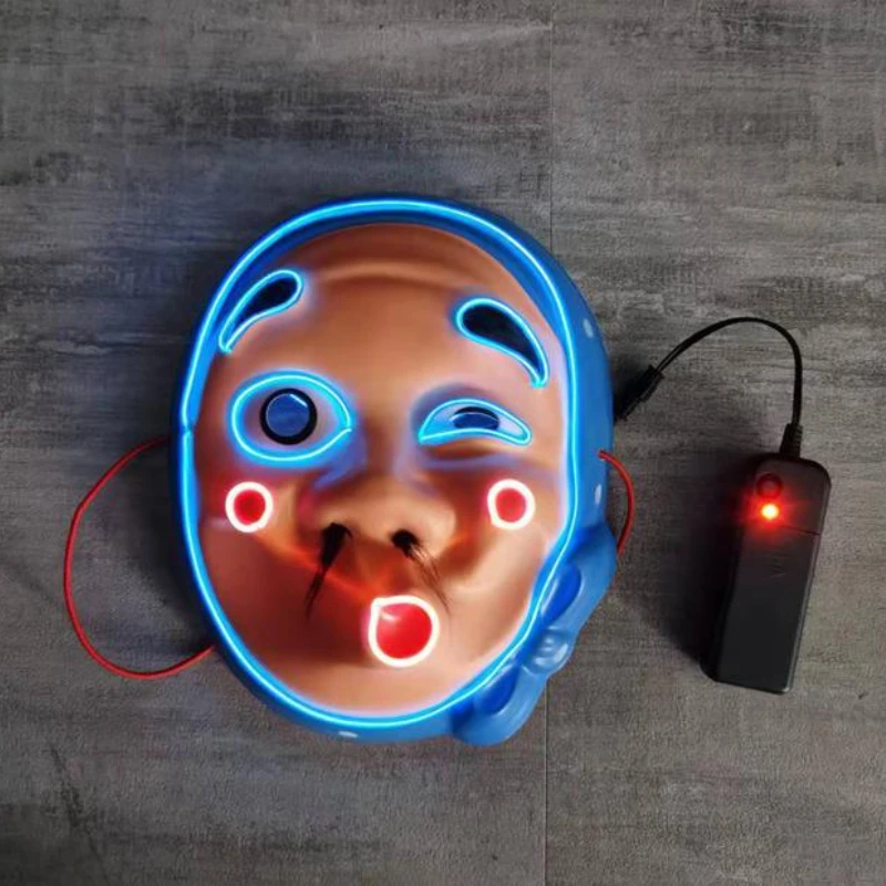 Маска для косплея Demon Killer светодиодсветодиодный светящаяся маска с японским