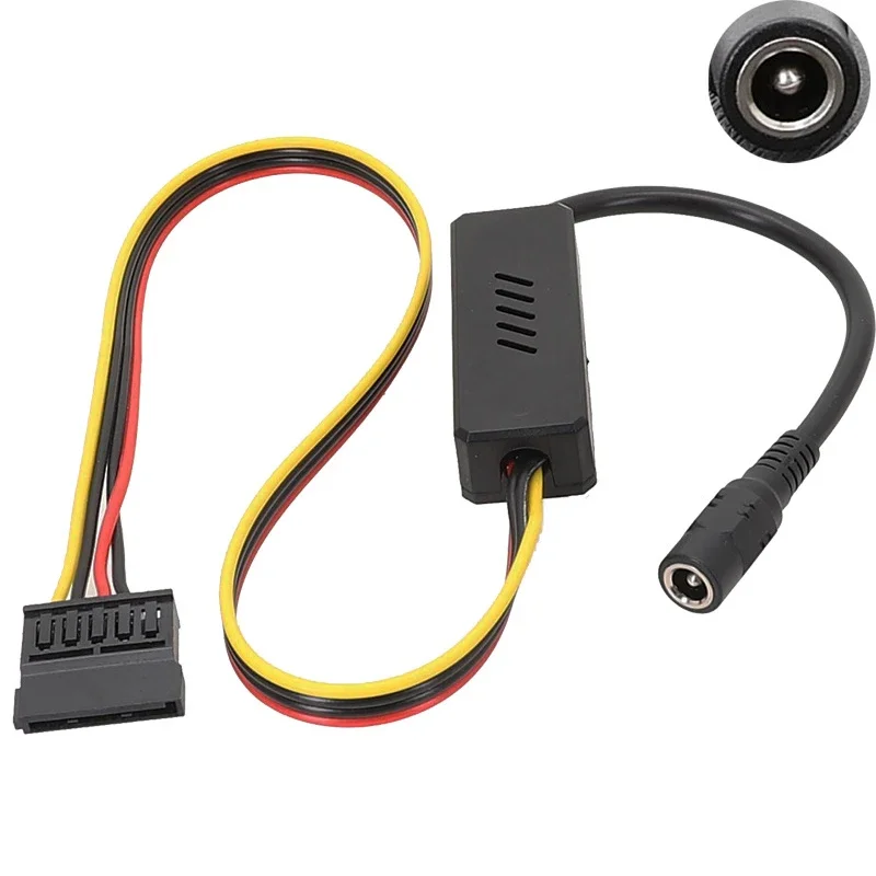 Фото Адаптер постоянного тока 5525 к кабелю жесткого диска Sata Molex, штекер к 2 3 4 IDE 1x2x3x4xSATA, провод 12 В к большим 4-контактным разъемом №3