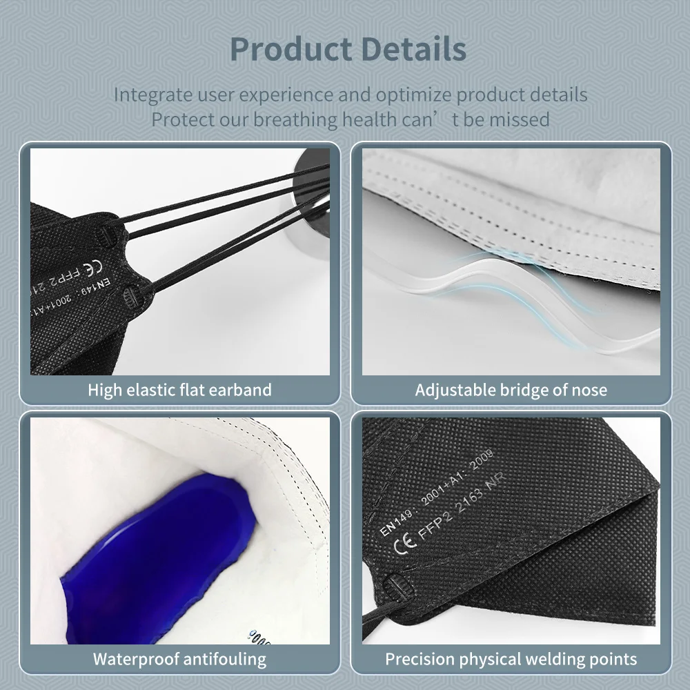 Испанская маска для взрослых рыб KN95 FFP2 одобренные FPP2 маски респиратор от пыли