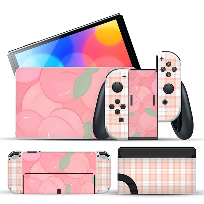 

Защитный чехол для NS Switch, красочная наклейка, художественные переводки, игровая консоль Joy-Con, декор контроллера