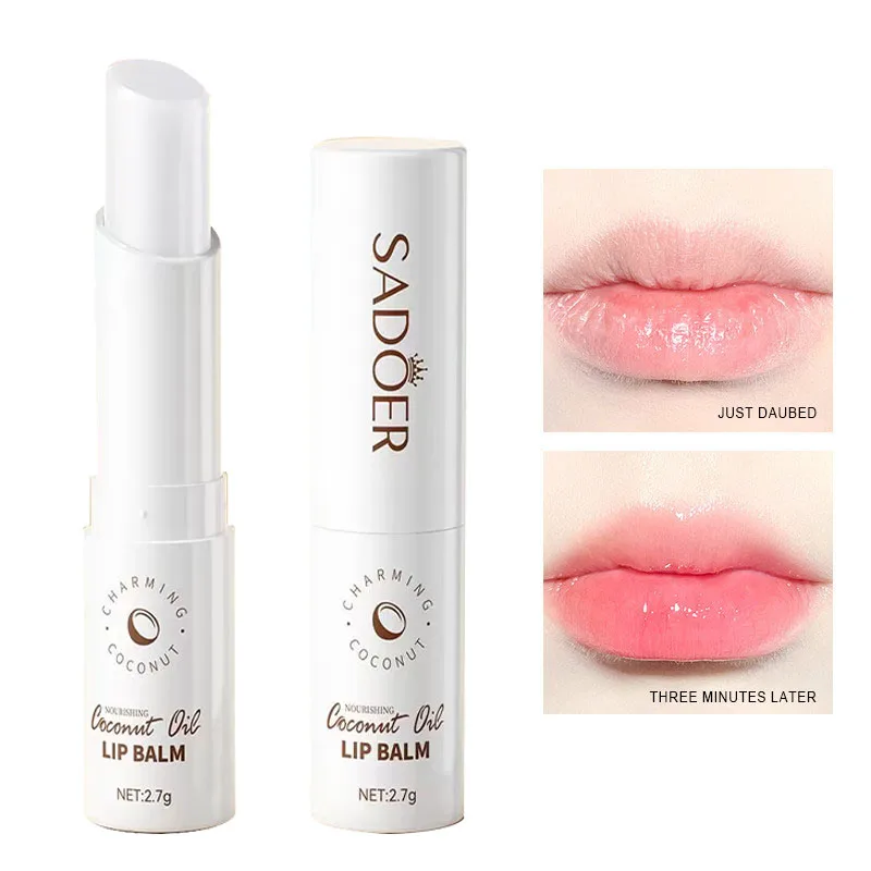 

Coconut Long-lasting Moisturizing Lipstick Fade Lip Lines Natural Portable Lip Balm Anti-cracking Transparent Mask Repair Care