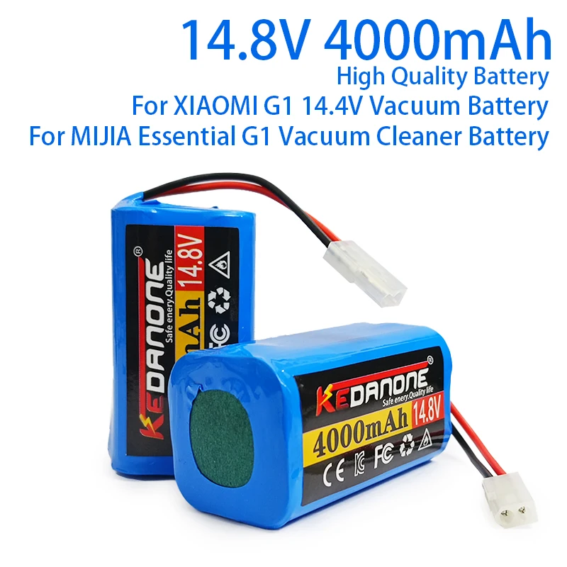 

4S1P 18650 14.8V 2600mah/3200mah/3500mah/4000mah Lithium Battery Is Suitable For Xiaomi Robot Cleaner G1 Vacuum Cleaner Battery