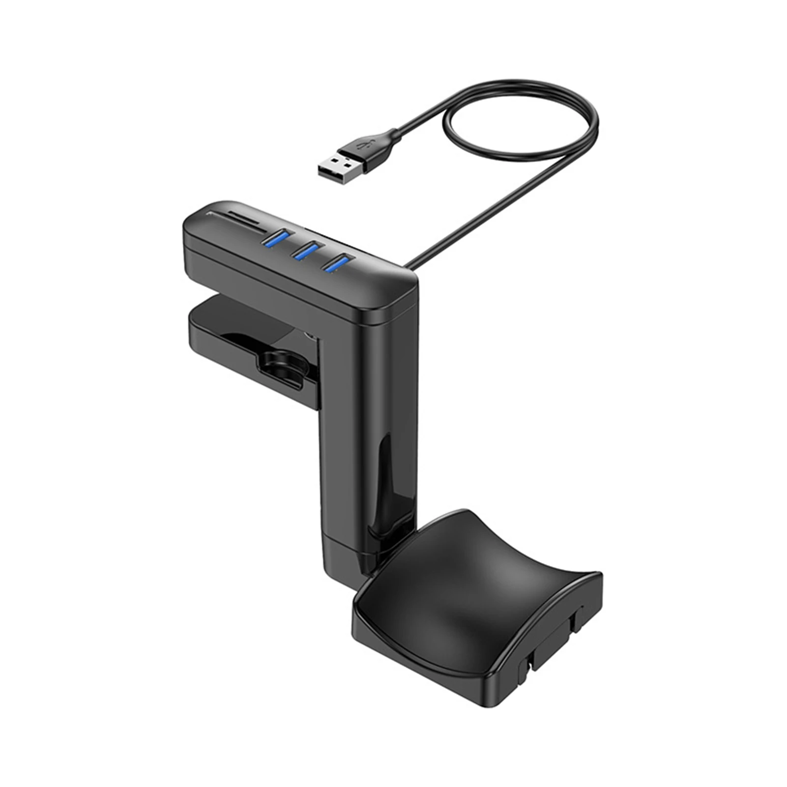 

Headset Stand For Desk Headphone Desk Hook 360 Rotatable Controller And Headset Stand With 3 USB Port Desk Clip Hook For Gaming