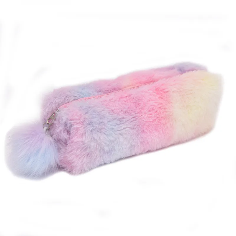 

Cute Plush Pencil Case Large-capacity Girl's Heart High-value Primary School Students' New plush Stationery Box Korean Bag