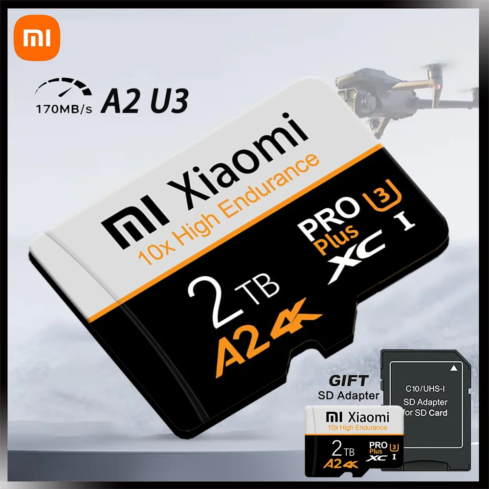 Оригинальная карта памяти Xiaomi 2 ТБ SD A2 U3 Micro TF Card 512 ГБ для Nintendo Switch Ps4 Ps5 Game