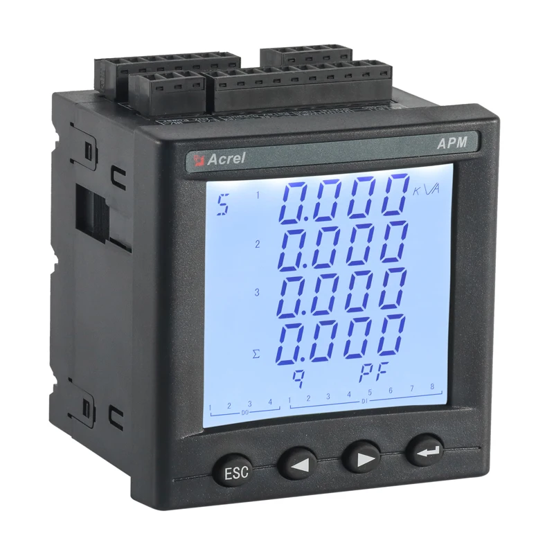 

Acrel APM800/MCE Smart electrical meter with Ethernet/Modbus-Tcp Protocol 3 phase 4 wires multifunction power quality meter