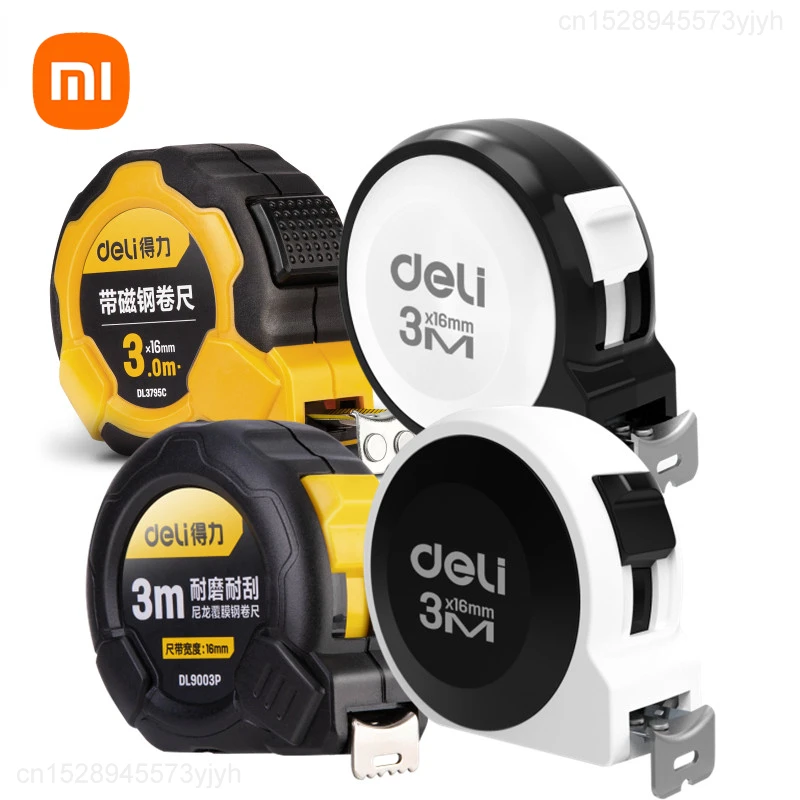 

XIAOMI Deli Tool деревообрабатывающий Портативный 1 шт. набор 3 м Высококачественная лента измерительная многофункциональная Бытовая измерительн...