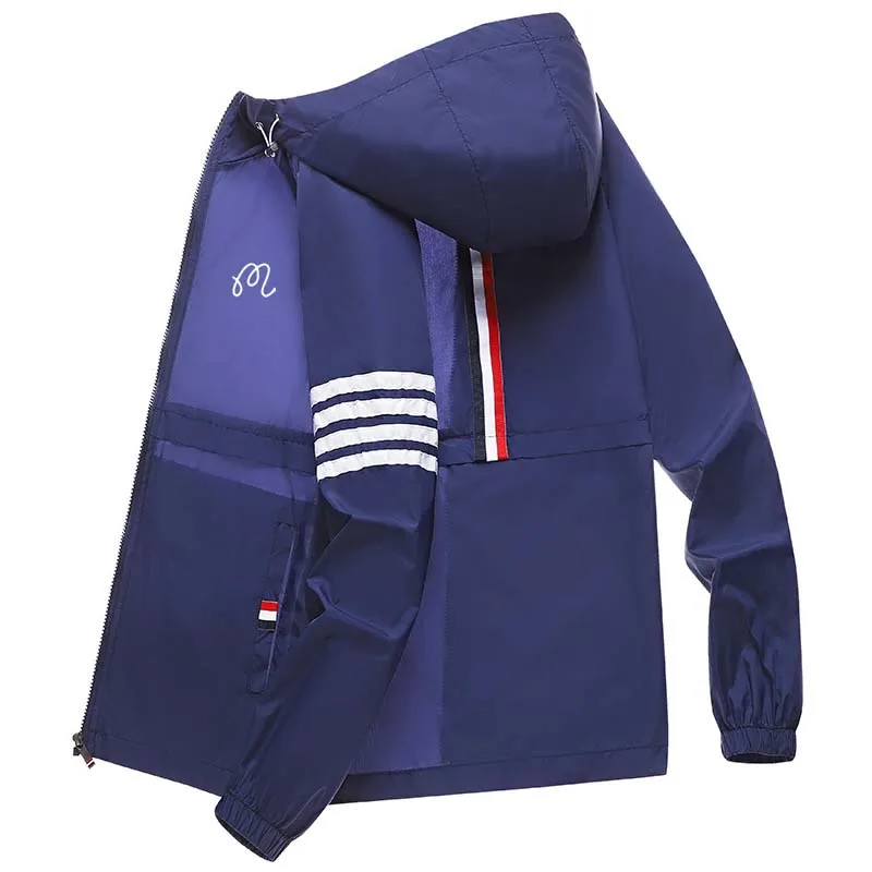 Men's Quick Dry Malbon Skin Coat Sunscreen Waterproof UV Thin Outwear Ultra-Light Breathable Golf For Men Hooded Jacket Wear