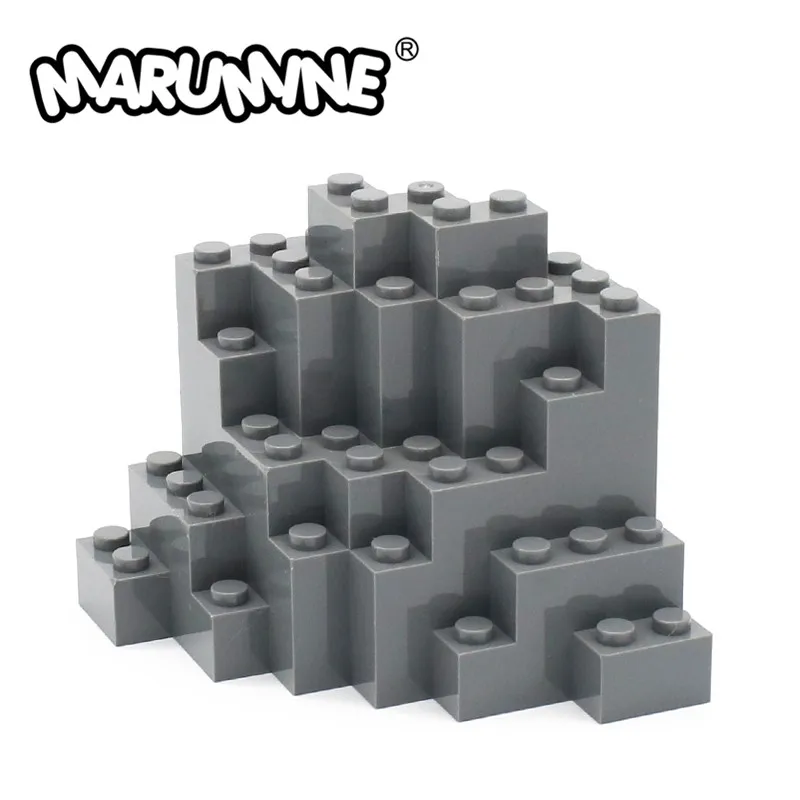 Каменная Панель Marumine прямоугольная 8x8x6 средняя симметричная кубики MOC 10 шт. 23996 горные строительные блоки массовые детали аксессуары