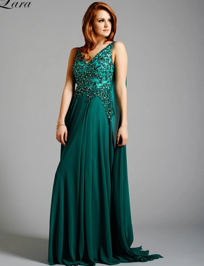 

Emerald Green V-Neck Tank Beaded Sleeveless vestido de noiva Formal robe de soiree party prom Gown 2018 bridesmaid dresses