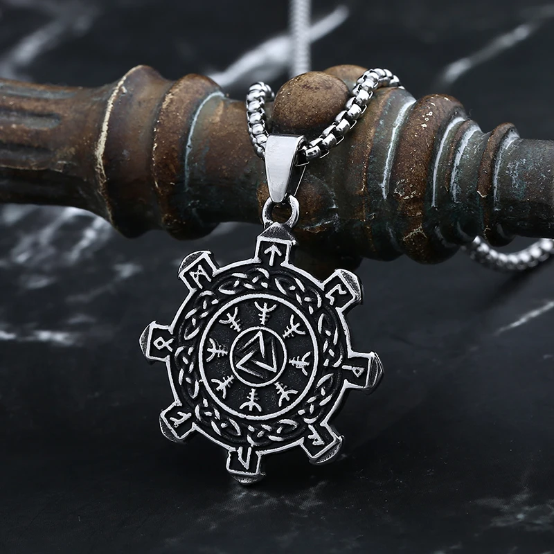 Модный 2024 Новый Винтажный 316L Компасс викингов из нержавеющей стали и Кельтский
