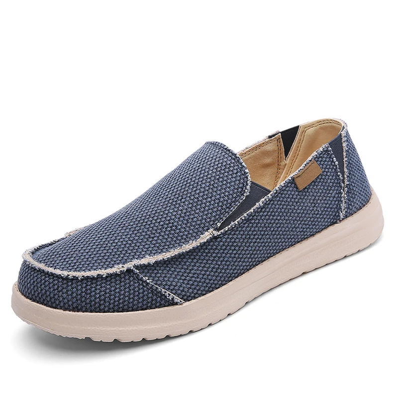 

Men's Summer New Brand Fashion Casual Canvas Shoes Male Breathable Lightness Comfy Leisure Slip-on Cotton Fabric Canvas Shoe