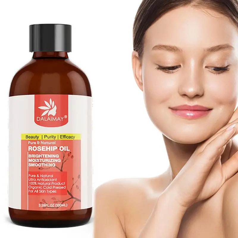 

Organic Rosehip Seed Oil Rose Hip Facial Serum Face Oil Anti-Aging Moisturizer To Stretch Mark Removal Acnes Scar Removal