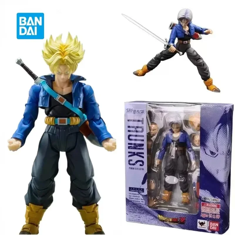 В наличии оригинальные Bandai Dragon Ball SHFiguarts Trunks1.0 аниме фигурки героев модель из ПВХ