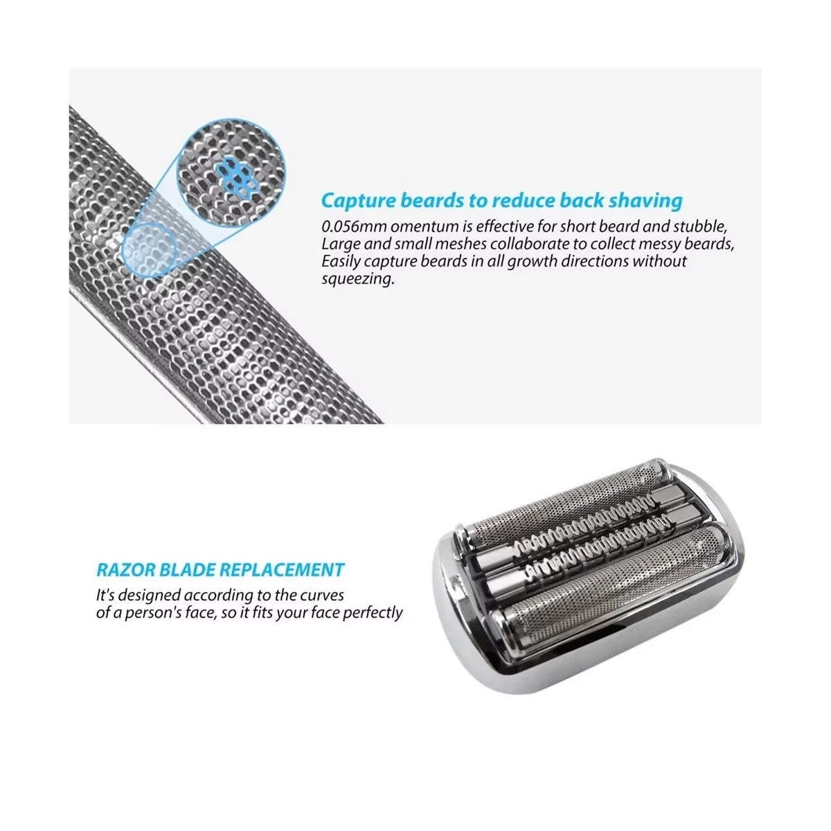 

94M 92S 92M 90S Replacement Shaver Head for Braun Series 9 Pro Electric Shaver Foil Cutter 9030S 9040S 9050Cc 9240S