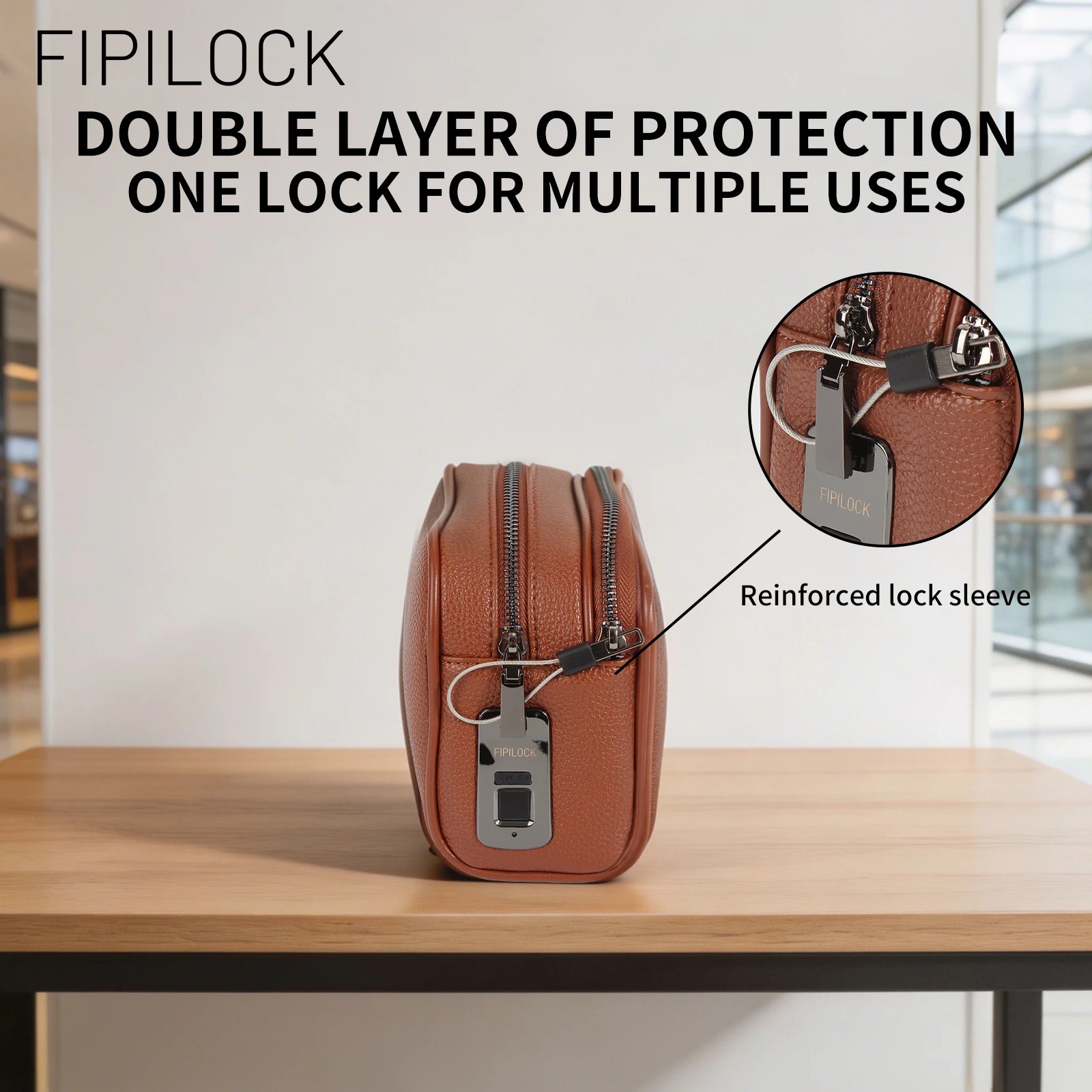 Сумки-клатчи FIPILOCK оптом для мужчин и женщин с функцией умной разблокировки по отпечатку пальца, защитой от кражи и взлома, унисекс, модные. (art.: 3920db9f8a305) - 3920db9f8a305