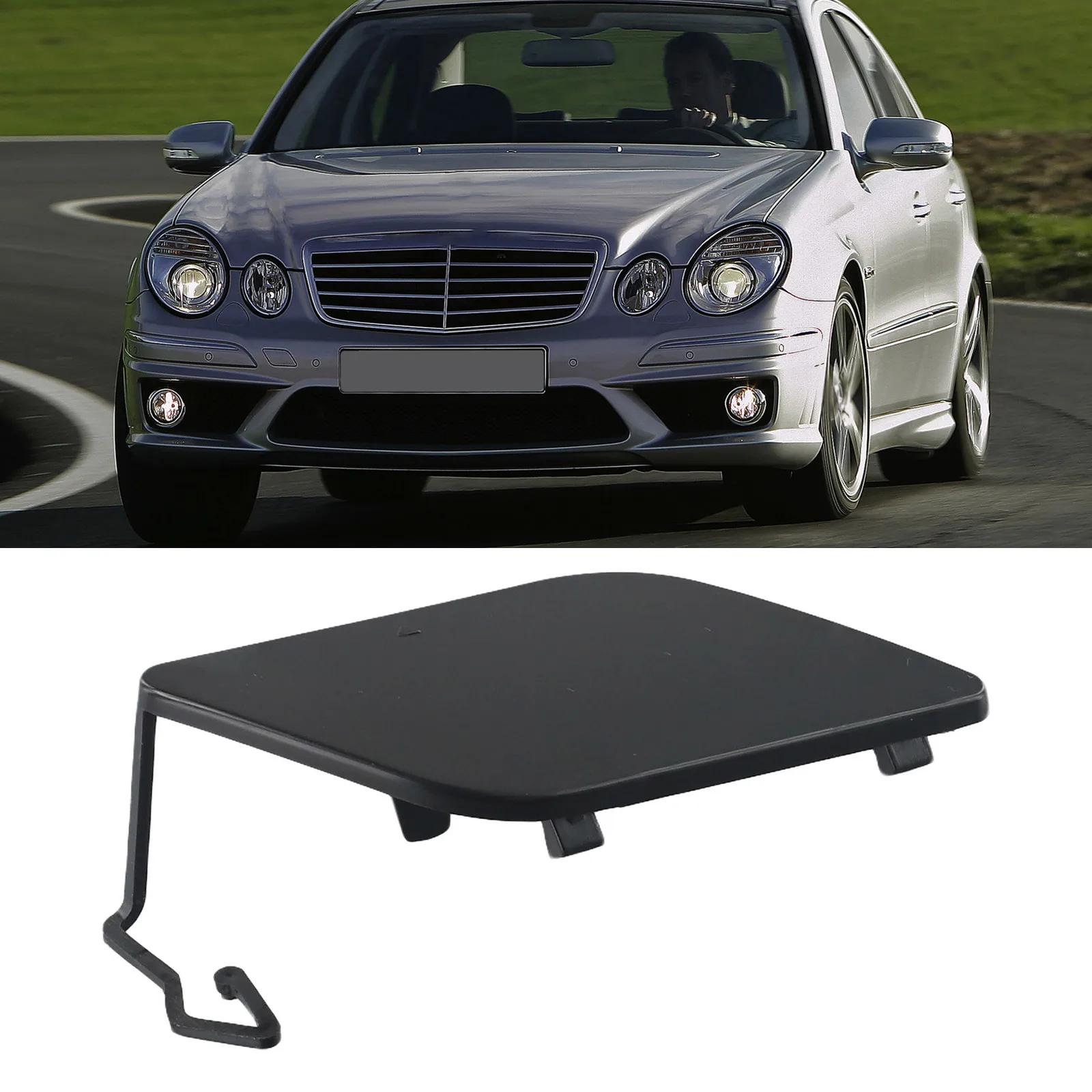 

Car Front Former Bumper Tow Hook Cover Cap For MERCEDES E Class W211 A2118851022 Trailer Cover Cap ABS Replacement Parts