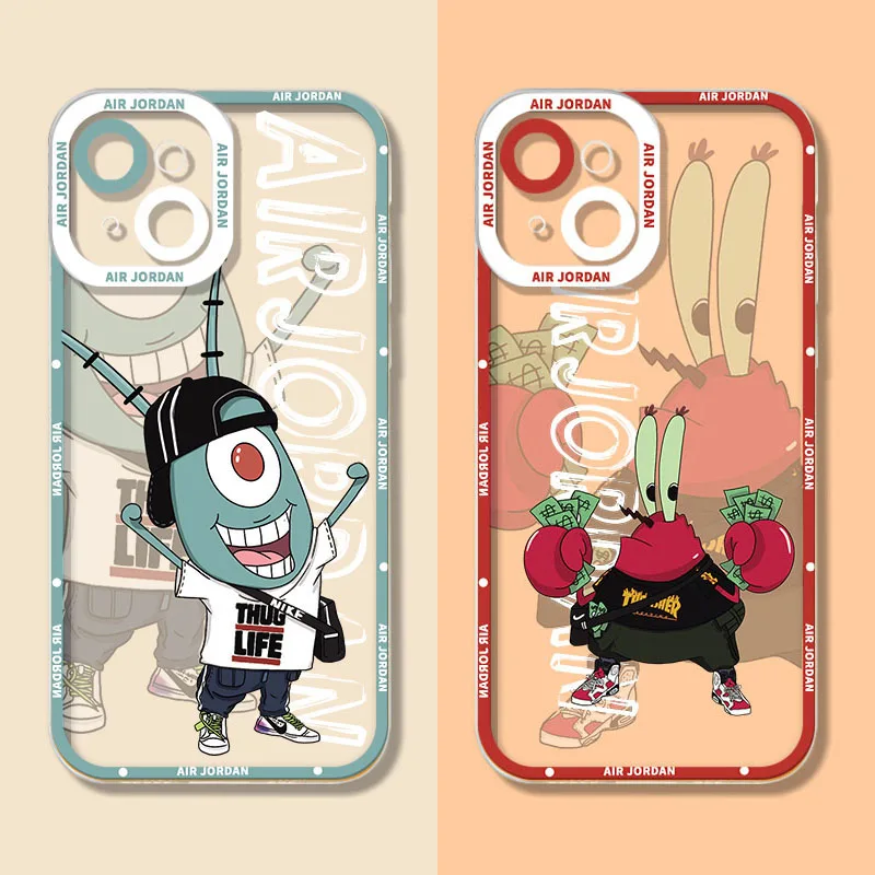 SpongeBob- Patricks Star Phone Case For iPhone 14 13 12 11 Pro Max Mini XS X XR SE 6 6S 7 8 Plus SE 2020 Soft Silicone Cover
